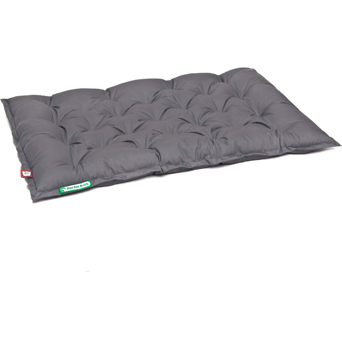 Ортопедичне собаче ліжко Doctor Bark Urban - для великих собак, 90x70 см, сірий колір, Made in Germany. Легко миється до 95°C. Міцний килимок для дому та вулиці.
