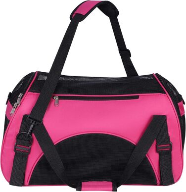 Транспортна сумка для тварин: переноска для собак та котів, рожева, L (40x20x30 см)