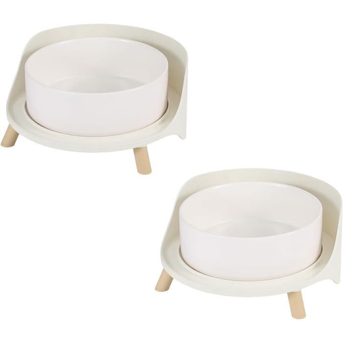 Миска для собак великих порід, керамічна, 1800 мл, біла