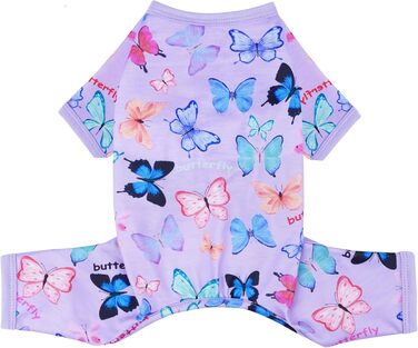 Піжама для собак: теплий та милий комплект для дівчаток та хлопчиків, розмір M, колір фіолетовий