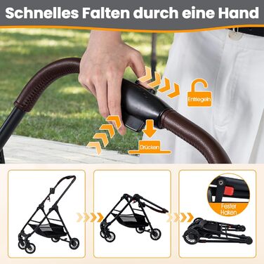 Візок для собак COSTWAY 3 в 1: візок-будка, візок для тварин з регульованим дахом, кошиком та тримачем для напоїв, для собак та котів до 15 кг, металевий (сірий)