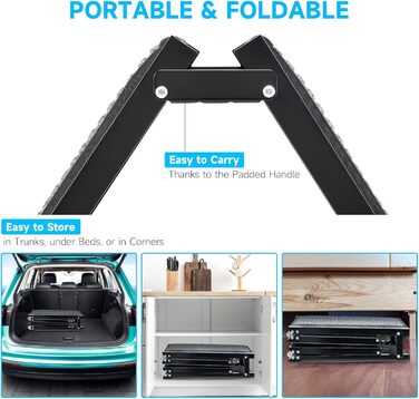 Східці для собак CO-Z, 170 см, розкладні, до 90 кг, з антиковзким покриттям, для всіх автомобілів