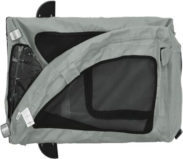 SECOLI Причіп для собак, візок для собак, буги для собак з відбивачем. Причіп для велосипеда для собак до 45 кг - Сірий, 125 x 63 x 66 см