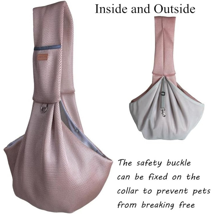 Транспортна сумка для собак та котів на плечі, рожева: дихаюча, для прогулянок та подорожей