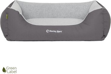 Ліжко для собак Doctor Bark - м'яке та пухнасте для середніх собак. Легко миється, міцне, затишне. Виготовлено в Німеччині, GreenLabel