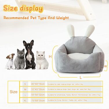 Килимок для котів та собак PETCUTE XL Рожевий: м'який, теплий, для котів та маленьких собак, з дизайном кролика, можна прати