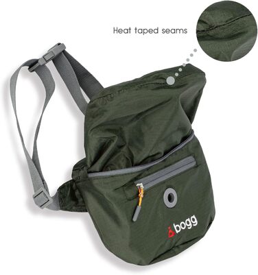 Універсальна сумка-переноска для собак BOGG з дозатором пакетів для вигулу та контейнером для відходів (Buster Green)