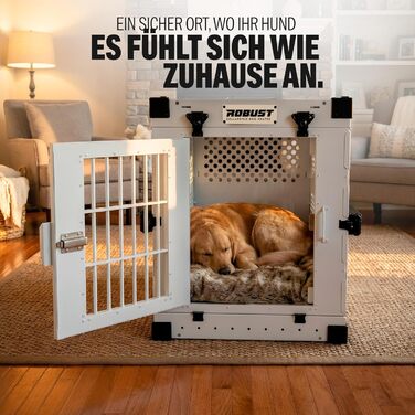 Міцна переносна переноска для собак, складана, для всіх порід – легка алюмінієва переноска з посиленими кутами | Сумка-переноска для собак, для дому, автомобіля, подорожей та авіаперельотів (Білий, L)