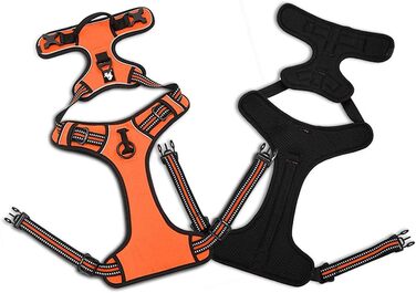 Нашийник для собак WINHYEPET Truelove No-Pull з відбиваючим ефектом та 2 кліпсами для повідка, TLH5651 (S, Неоновий жовтий)