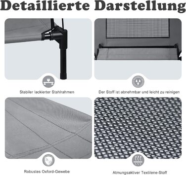 Підвищене собаче ліжко з дахом, сонцезахист, ліжко для домашніх тварин з балдахіном, лежанка для собак на вулицю, собаче софа з неслизькими підкладками, водонепроникний дах та дихаюча сітка, розмір 92x76x92 см