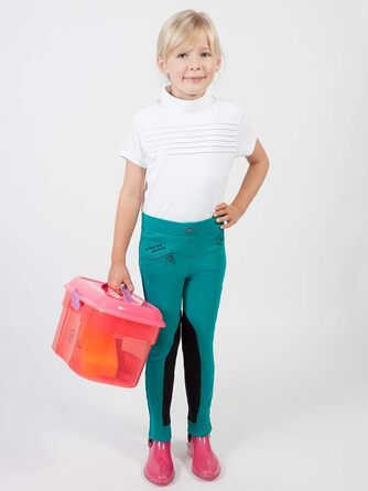 Дитячі штани для верхової їзди PFIFF Ella, 122 розмір, блакитно-чорний колір