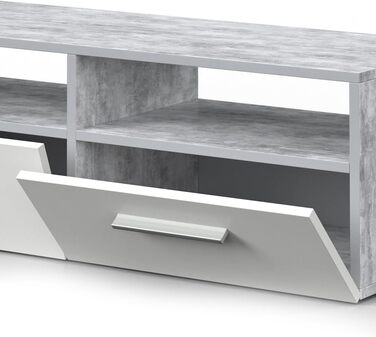 Тумба під телевізор Vicco Diego, білий глянець, 95x38 см, бетон
