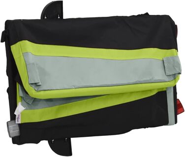 Причіп для собак, велосипедний причіп, причіп для транспортування, чорний та зелений, 45 кг, для велосипеда та джоггінгу, легка збірка, універсальний