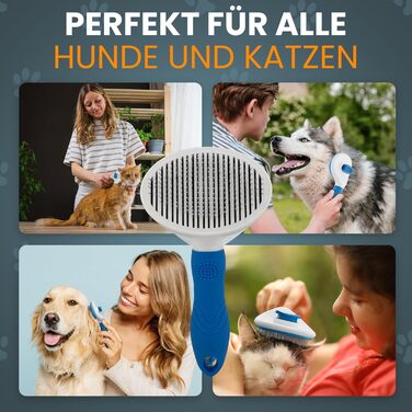 Набір щіток для котів та собак: для короткої та довгої шерсті. Включає ножиці для кігтів, зменшує випадіння шерсті, забезпечує блискучу шерсть, легко очищується. (Білий)