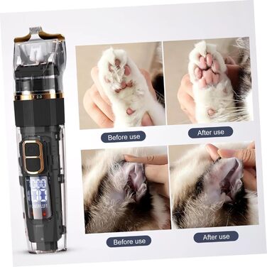 Набір машинок для грумінгу домашніх тварин POPETPOP: акумуляторні, бездротові, тихі з цифровим дисплеєм, для собак та котів