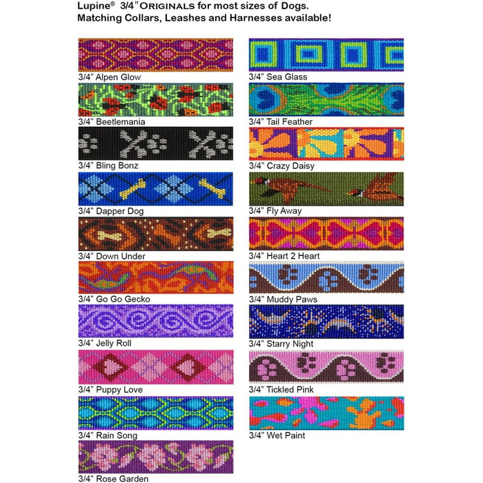 Шлея LupinePet Originals, 3/10,2 см, без натягу, для малих і середніх собак, регульована 40,6–66 см