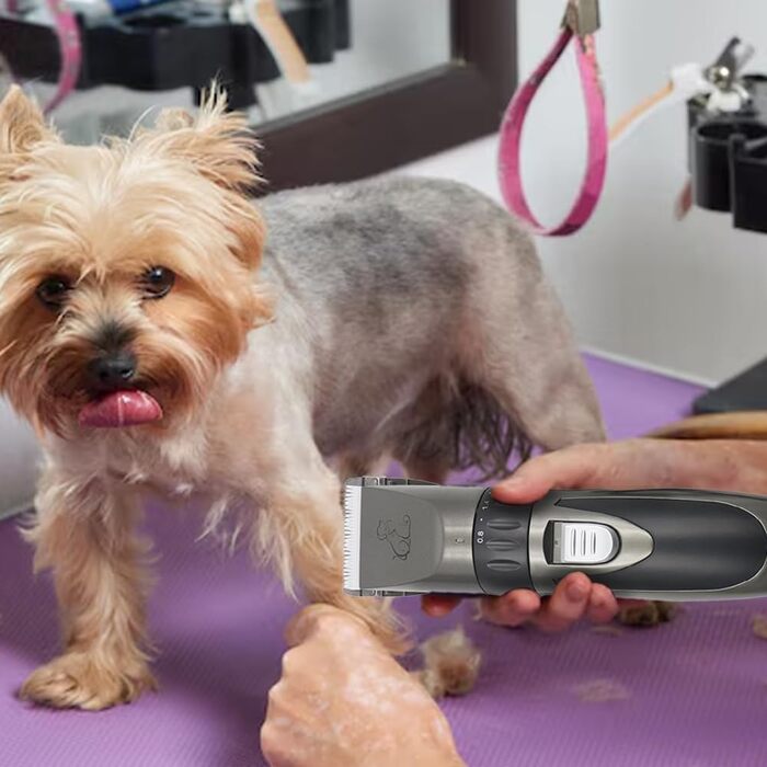 Професійна машинка для стрижки тварин Tierhaar: безшумна, акумуляторна, для котів, собак, коней, комплект