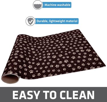 Підкладка для собак та котів Drymate, вбираючий матеріал, водонепроникна основа, антиковзаюча, для прання в машині, міцна, 30,5 x 50,8 см, кольори: Індійське літо Туркіс, Paw Path Tan