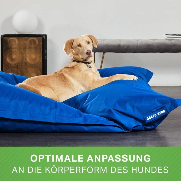 Килимок для собак великих та середніх порід Green Bean 140x180 см: м'який лежак, подушка, ліжко для собак, собаче ліжко, лежанка для собак, диван для собак, блакитний