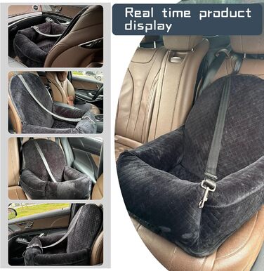 Автокрісло для собак: безпечне та зручне автосидіння для собак, підходить для малих та середніх порід, легко розбирається (чорний, Medium)