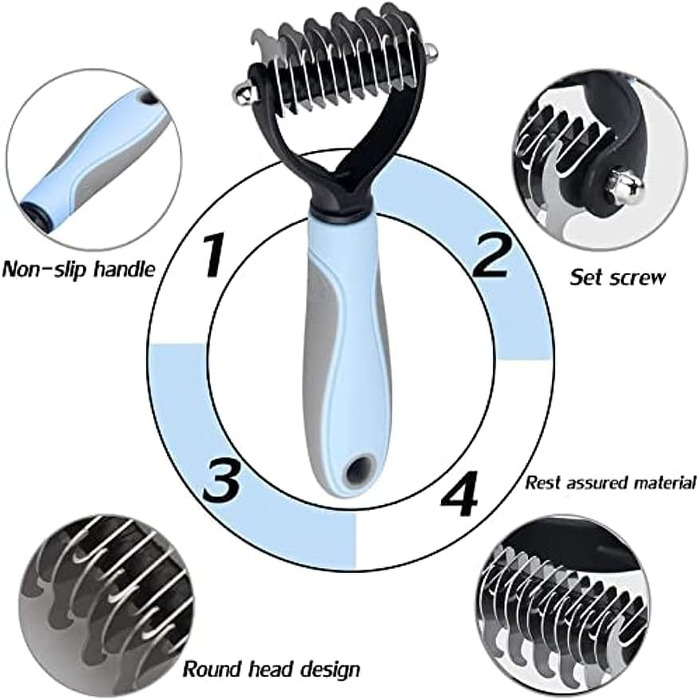Бурштук для собак та котів EdirFtra, щітка для грумінгу, видалення підшерстка, 17 * 9 см