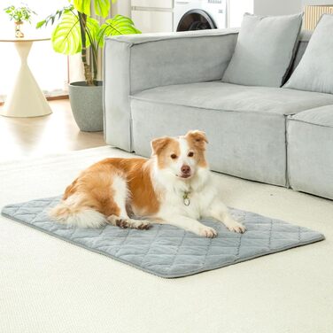 М'який килимок для собак та котів, тепла підстилка, 75 x 50 см, M, м'яка підкладка, машинне прання, нековзний, багатофункціональний (120*75 см, сірий)