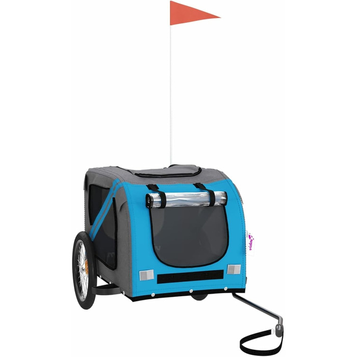 Причіп для велосипеда ARKEM для собак (синій та сірий), Oxford-тканина, бу