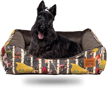 М'яке ліжко-корзина для собак 'Kinia' (Superheld, S) з високими бортиками, з велюрової тканини