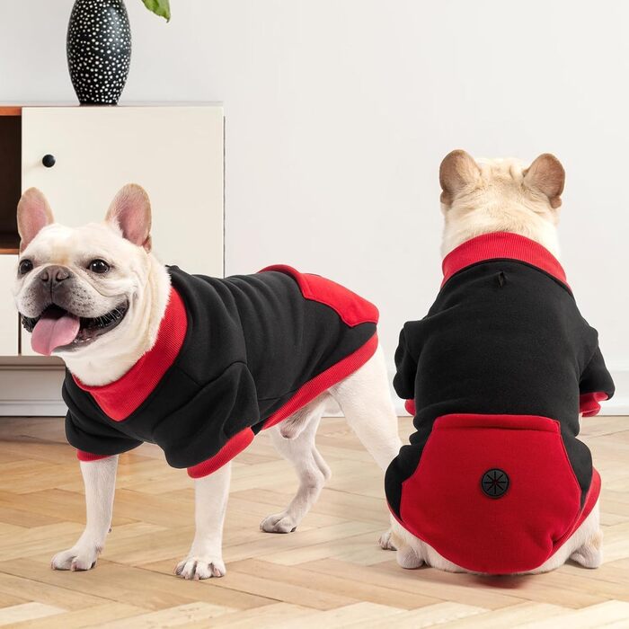 Світшот для маленьких собак Kooltail, з отвором для повідка, червоний, розмір XS