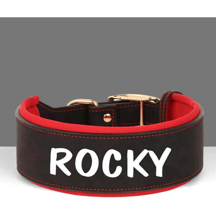 Нашийник для собак середніх та великих порід PET ARTIST з міцної шкіри PU, регульований, з металевою застібкою, для Пітбулів та великих собак, чорний, L (43-51 см)