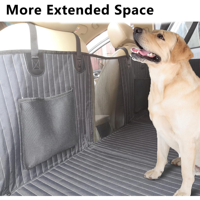 Підстилка для собак у машину: розширювач заднього сидіння, захист від бруду, для SUV, LKW (Чорний)