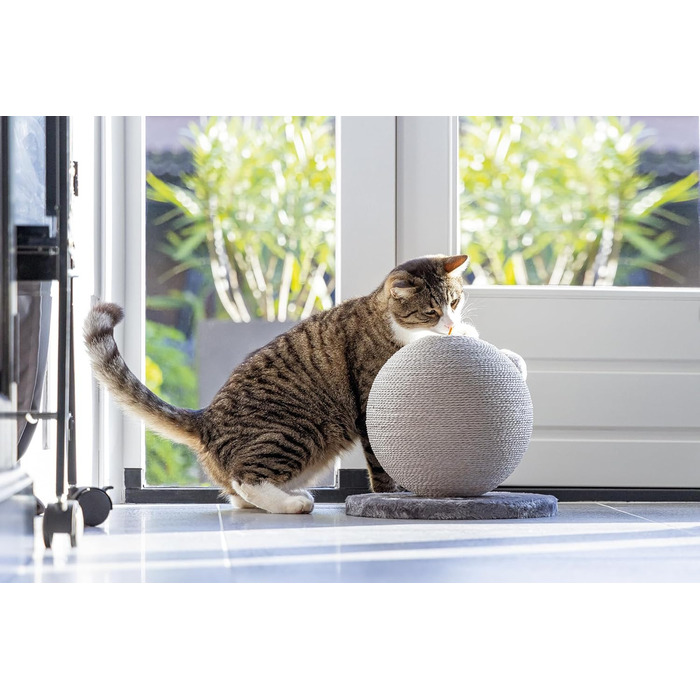 Karlie Kratzball Bolly - іграшка-царапка для котів, сіра, 30,5 x 30,5 x 28 см