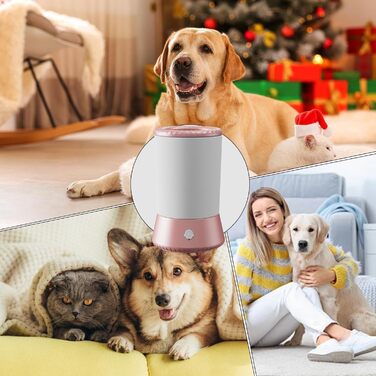 Перезарядний очищувач ніг для собак і котів, USB, портативний, білий/рожевий