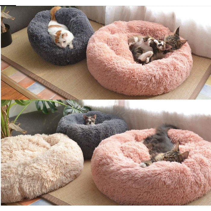 Ліжко для собак Chic Sofa, корзина для собак/кішок, матрац для собак, велике собаче ліжко, миється, м'яке ліжко для середніх/великих собак (L 80x80 см, Рожевий)