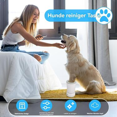 Pawclean Pro: очищувач лап для собак Pfotenjoy, 360° очищення, USB, тихий, без стресу