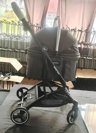 Дитяча та переносна коляска 3 в 1 для собак та котів T3, чорна