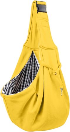 Сумка для собак, перекидна, через плече, для маленьких собак, перекидна, звільняє руки, з регульованим ремінцем для маленьких тварин, для подорожей (жовта)