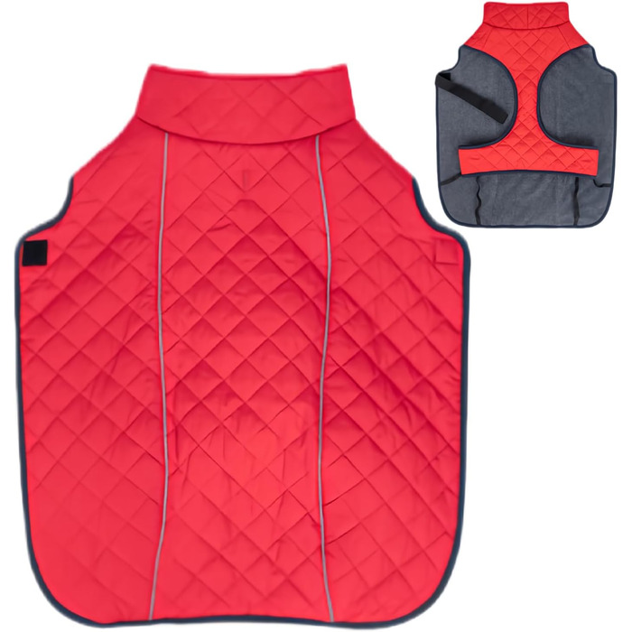 Зимовий теплий одяг для собак - Вітростійка жилетка-світловідбивач для собак, теплий зимовий одяг для собак | Для активного відпочинку: прогулянки, пікніки, кемпінг, катання на лижах, міські прогулянки