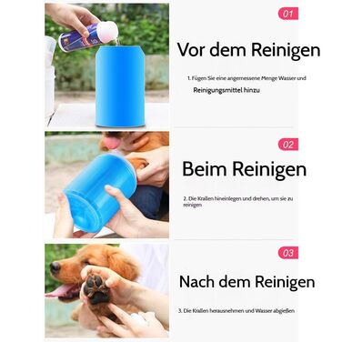 Очисник лап для собак Doggo-Twist: портативний, з м'якими силіконовими щетинками. Підходить для собак та котів, швидке очищення (зелений, M)