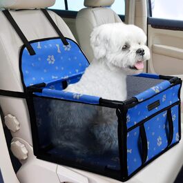 Складаний водонепроникний автосидіння для собак PetsHome з дихаючої оксфордської тканини, для малих і середніх собак, цуценят і домашніх тварин, синій