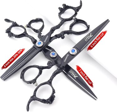 Професійні ножиці для стрижки волосся, 3 шт. (6+7 дюймів) - для жінок, чоловіків, дітей