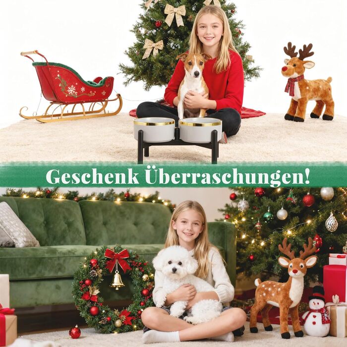 Керамічна годівниця для собак на підставці з нержавіючої сталі - подвійний набір мисок для собак, невеличких та середніх порід - неслизький набір мисок для корму та води - 350г / 660мл - 15см - сірий M сірий