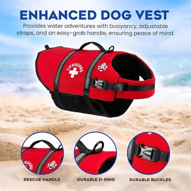 Рятувальний жилет для собак Fido Pet Products, розмір M, червоний