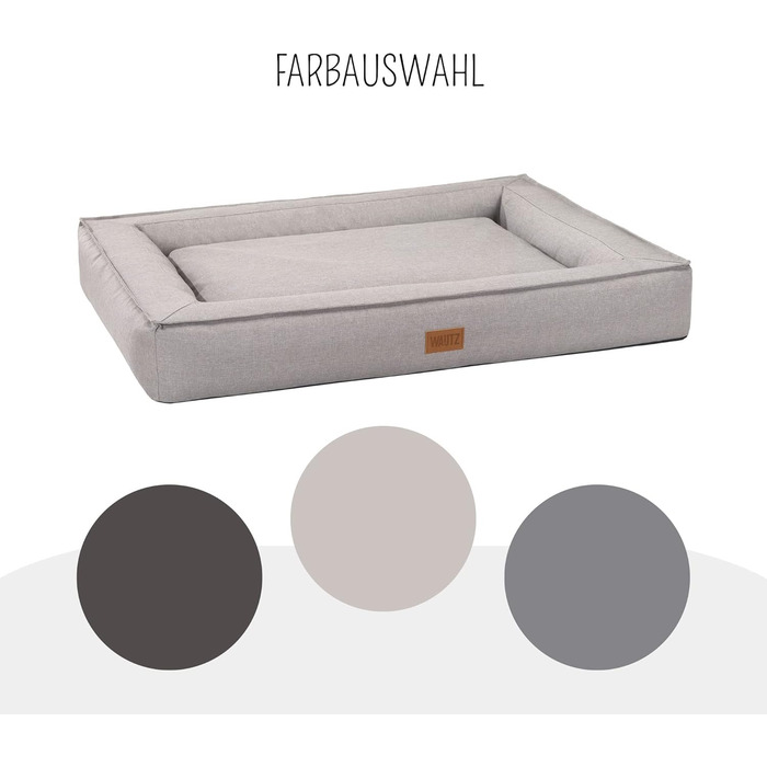Крісло-ліжко для собак XL 105 x 80 см, сірий, знімний велюровий чохол та м'якою підстилкою, 105 x 80 x 19 см