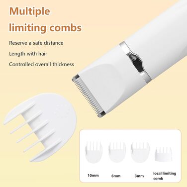 Набір для стрижки кігтів котів та собак Focenat 4 в 1: тихий триммер, електрична машинка для грумінгу тіла, очей та вух