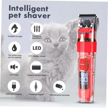 Триммер для собак та котів BESPORTBLE: бездротовий, тихий, з LED-дисплеєм та аксесуарами