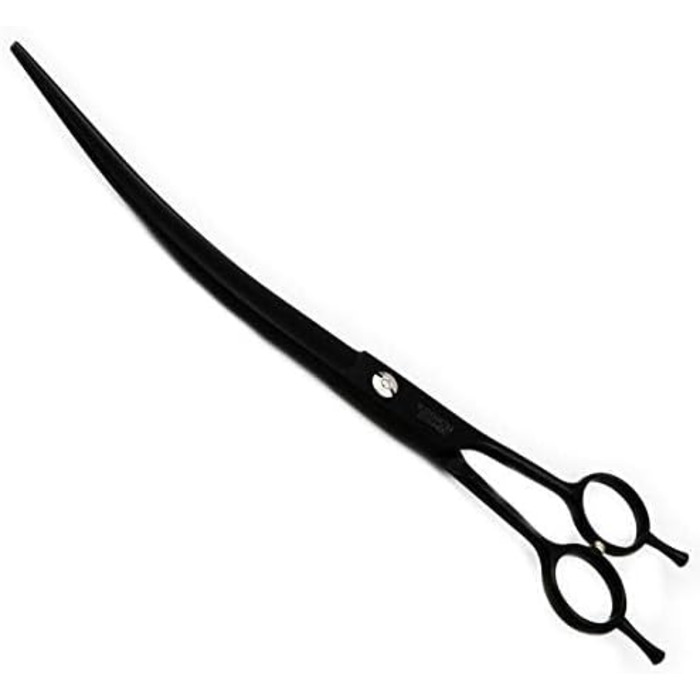 Професійна шерсть для собак Purple Dragon 9.1 дюйма з двома хвостами, зігнута вниз. Підходить для правшів та лівшів (чорний)