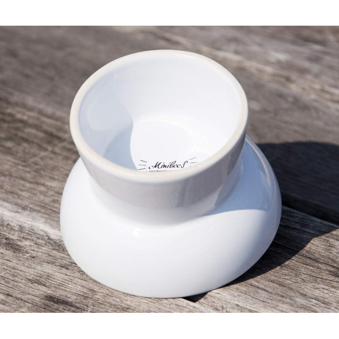 Підвищений миска для котів з порцеляни, запобігає зворотному потоку, антистрес, для котів середніх розмірів, безпечний вибір для вашого улюбленця, підходить для вологого та сухого корму