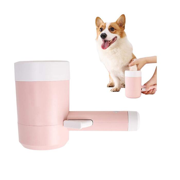 Миска для миття лап собакам Pet Clean, силіконова мийка для лап, щітка для лап, мийка для собак, портативна щітка для чищення тварин, мийка для лап собак і котів (рожева)