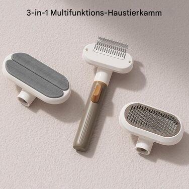 Щітка для собак на період линьки, тримач для догляду за шерстю з 3-ма насадками - інструмент для видалення шерсті собак та котів, для миття короткої та довгої шерсті вдома, в квартирі, офісі, гуртожитку, на меблі